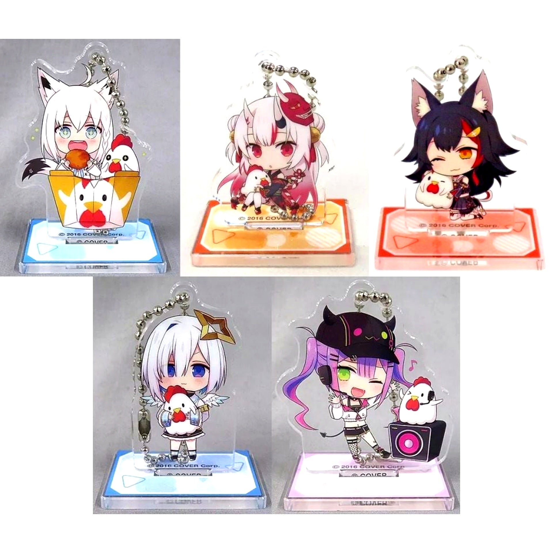 Set of 5 Hololive Acrylic Stand Mascot Lawson Campaign [USED]