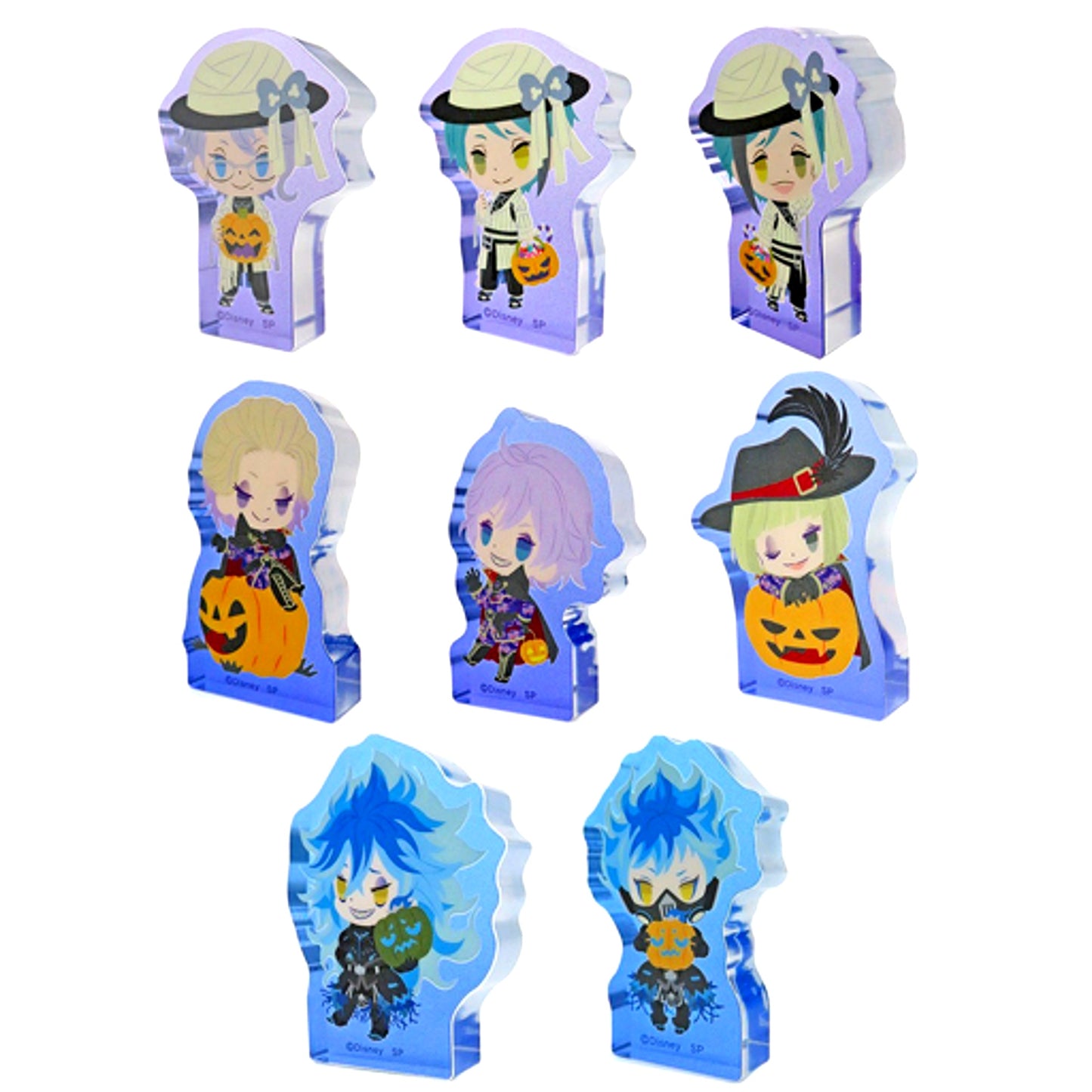 Set of 8 Disney Twisted Wonderland Korotto Acrylic Figure Collection Halloween Ver. 2022 Vol.3 [USED]