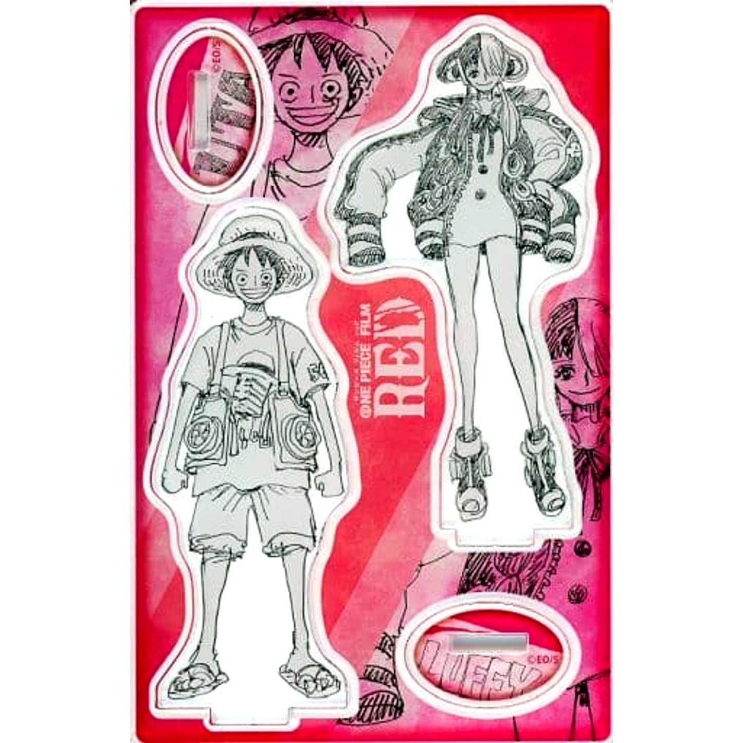 Monkey D. Luffy and Uta One Piece FILM RED Type B Acrylic Figure Set of 2 Theater Goods [USED]