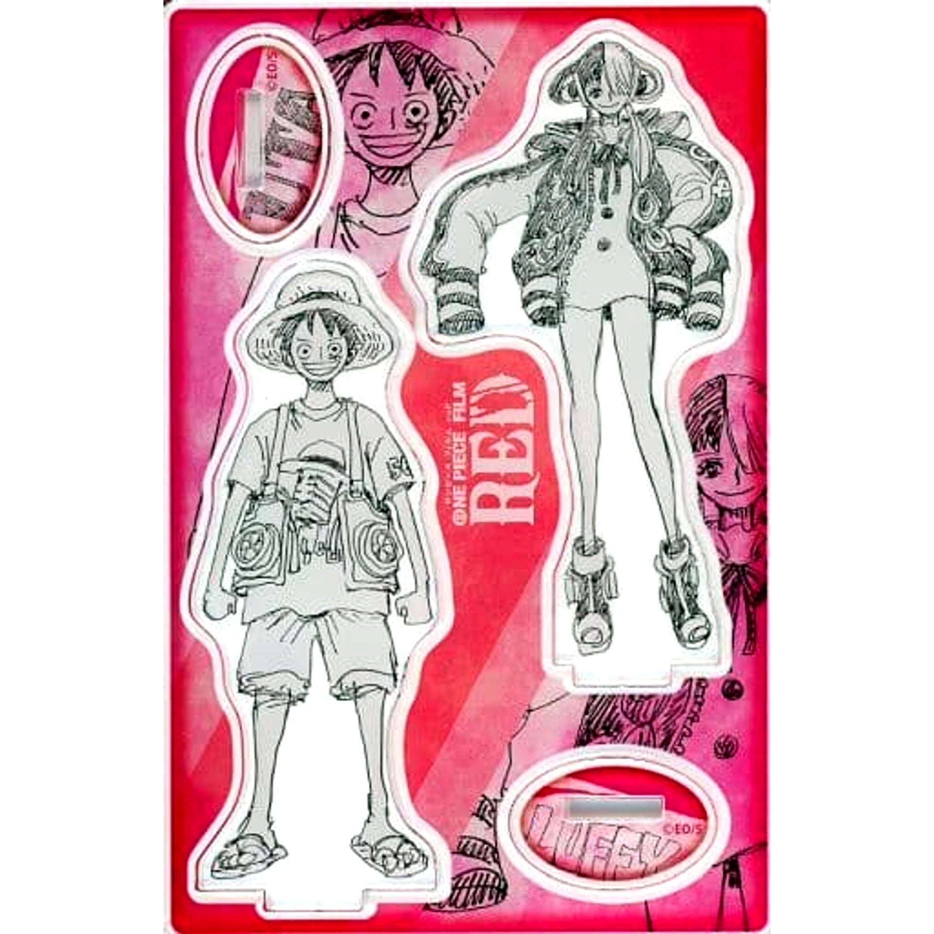 Monkey D. Luffy and Uta One Piece FILM RED Type B Acrylic Figure Set of 2 Theater Goods [USED]