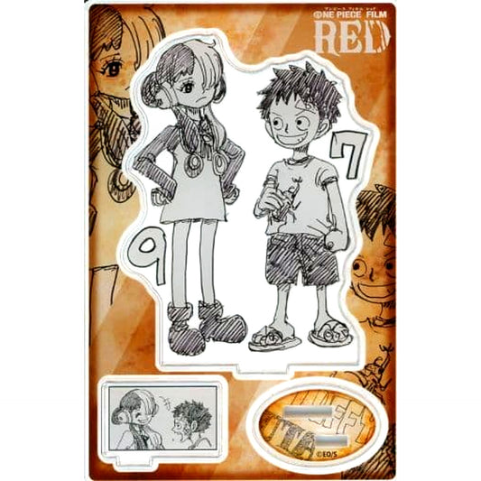 Monkey D. Luffy and Uta One Piece FILM RED Acrylic Figure 2-Body Set Childhood Theater Goods [USED]