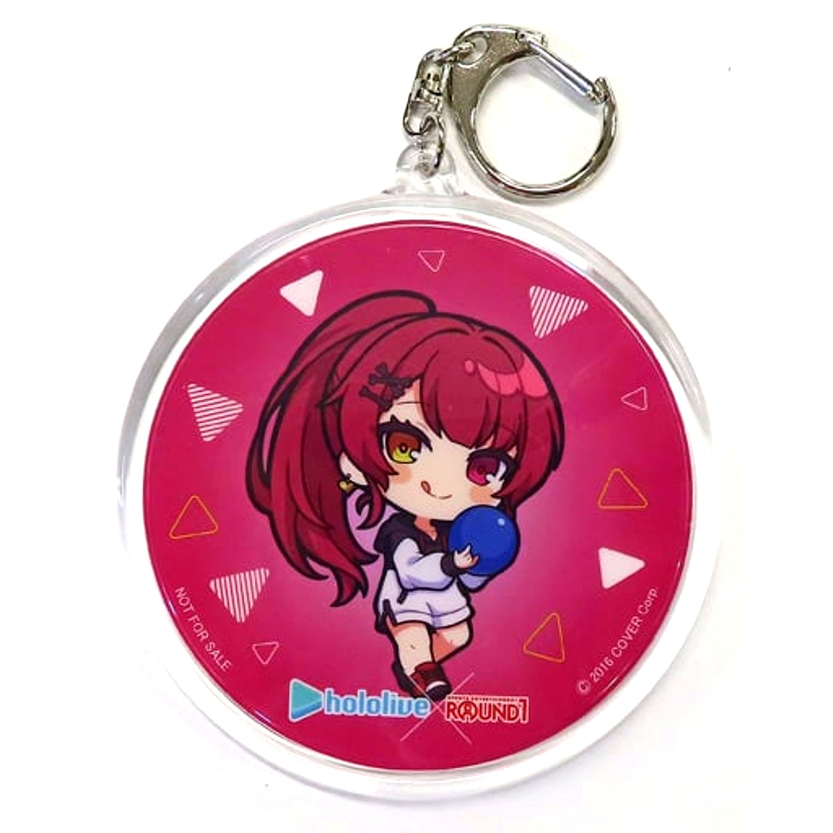 Houshou Marine Bowling Ver. Mini Character Trading Acrylic Keychain Virtual YouTuber hololive x Round One Collab Campaign PekoMari Drink Order Bonus [USED]