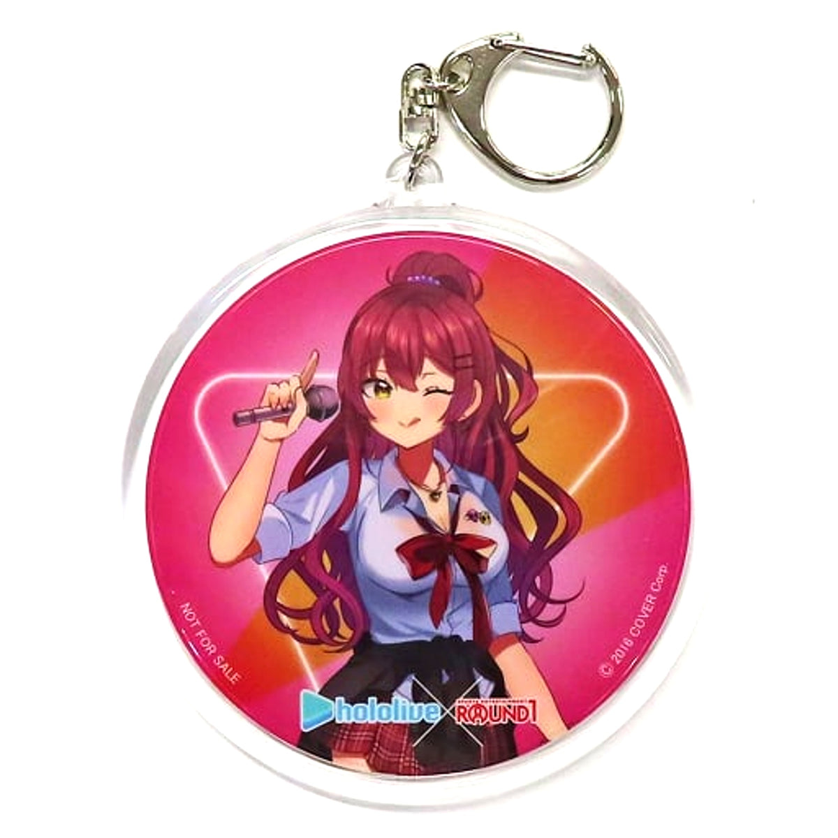 Houshou Marine Karaoke Ver. Full Body Trading Acrylic Keychain Virtual YouTuber hololive x Round One Collab Campaign PekoMari Drink Order Bonus [USED]