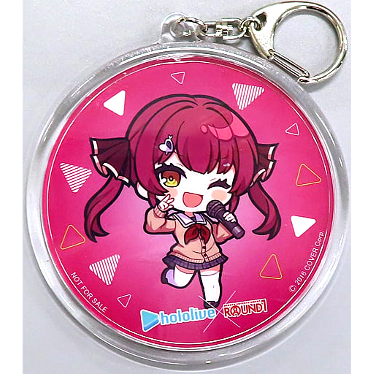 Houshou Marine Karaoke Ver. Mini Character Trading Acrylic Keychain Virtual YouTuber hololive x Round One Collab Campaign PekoMari Drink Order Bonus [USED]