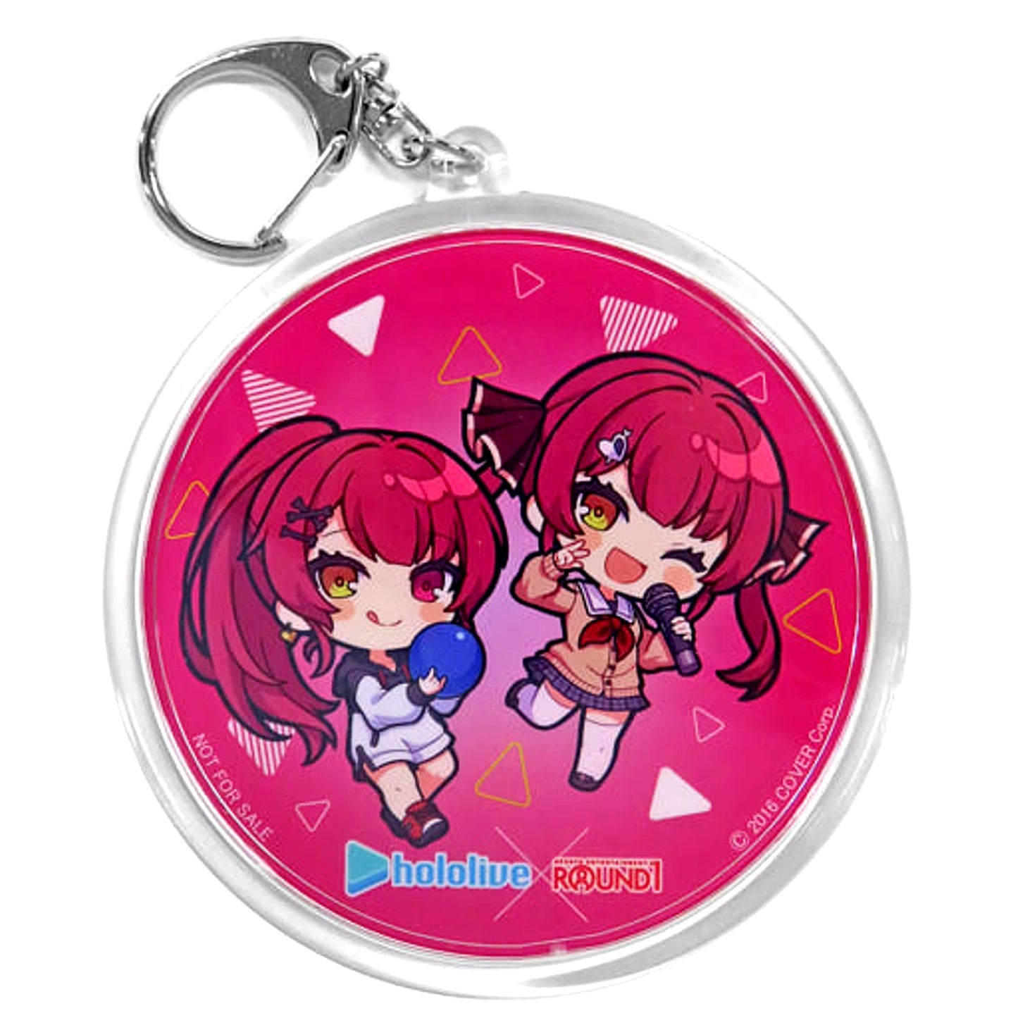 hololive Houshou Marine Chibi Trading Acrylic Keychain hololive x Round1 Collaboration Campaign PekoMari Drink Order 3 Cups Bonus [USED]