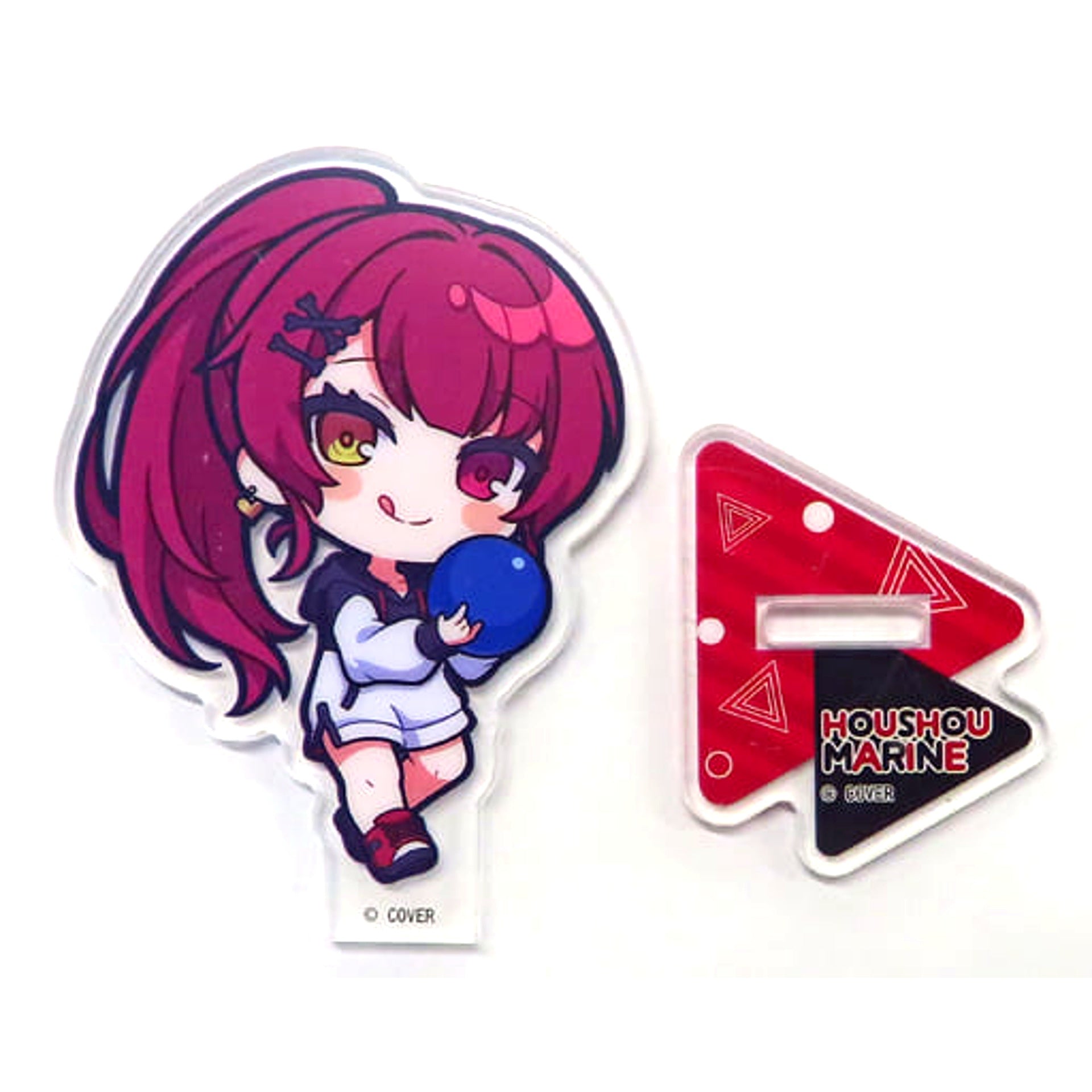 Virtual YouTuber hololive Houshou Marine Trading Acrylic Stand Bowling Ver. Chibi hololive x Round1 Collaboration Campaign [USED]