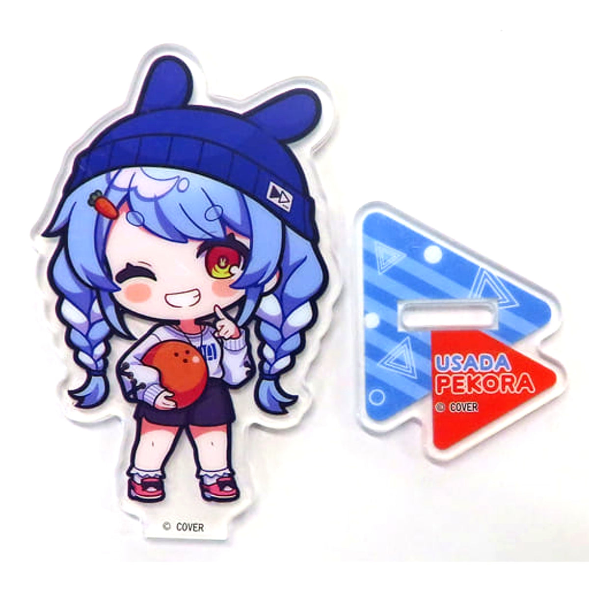hololive Usada Pekora Bowling Ver. Mini Character Trading Acrylic Stand Virtual YouTuber hololive Round1 Collaboration Campaign [USED]