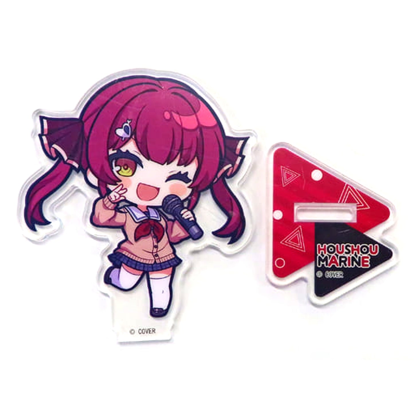 Virtual YouTuber hololive Houshou Marine Trading Acrylic Stand Karaoke Ver. Chibi hololive x Round1 Collaboration Campaign [USED]
