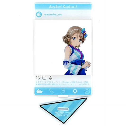 You Watanabe Mijuku DREAMER SNS Style Acrylic Stand Love Live! Sunshine!! x Numazu City Hometown Tax Furusato Nozei Limited Memorial Gift [USED]