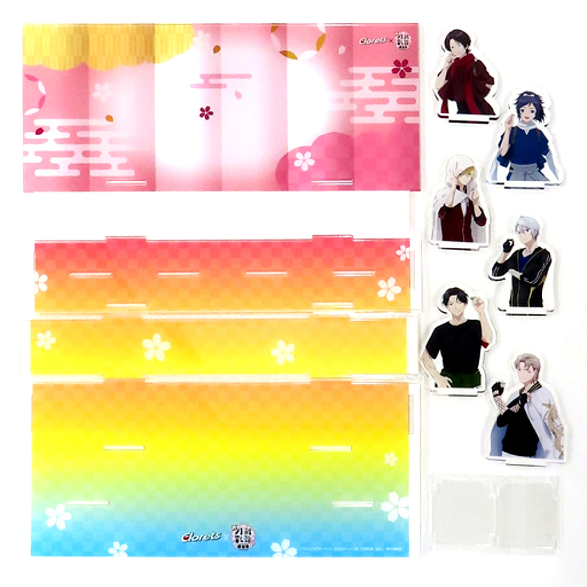 All Characters B Prize Toku Touken Ranbu Hanamaru Setsugetsuka x Clorets Tiered Acrylic Stand Winning Item [USED]