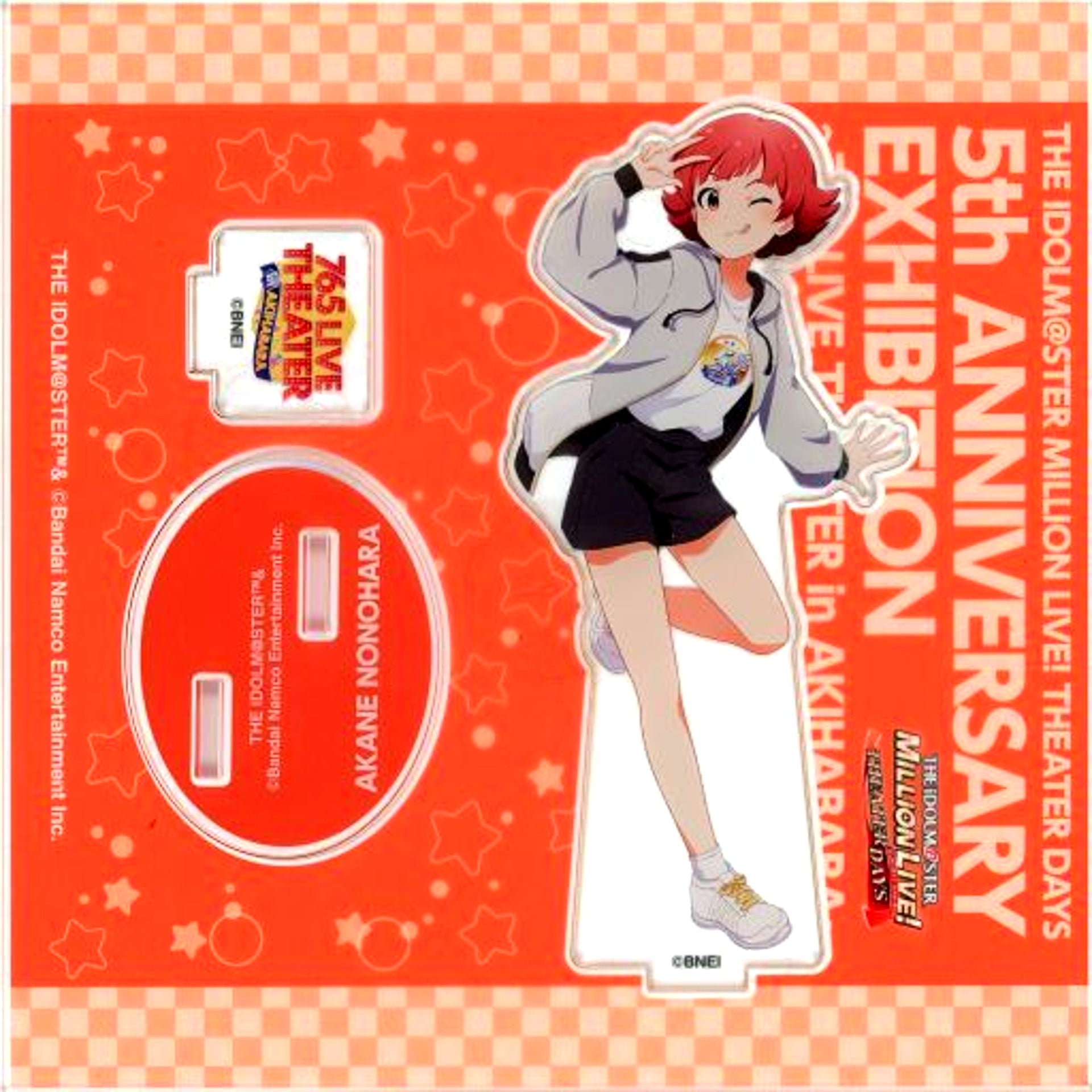 Akane Nonohara THE IDOLM@STER MILLION LIVE! THEATER DAYS Official Acrylic Stand 5th Anniversary Exhibition 765 LIVE THEATER in Akihabara [USED]