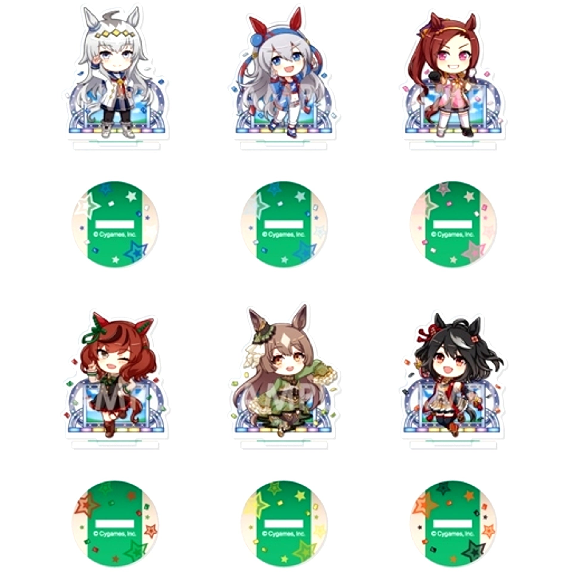 Set of 6 Umamusume: Pretty Derby Chara-fiyu Acrylic Stand -Umapyoi Densetsu- Vol.3 [USED]
