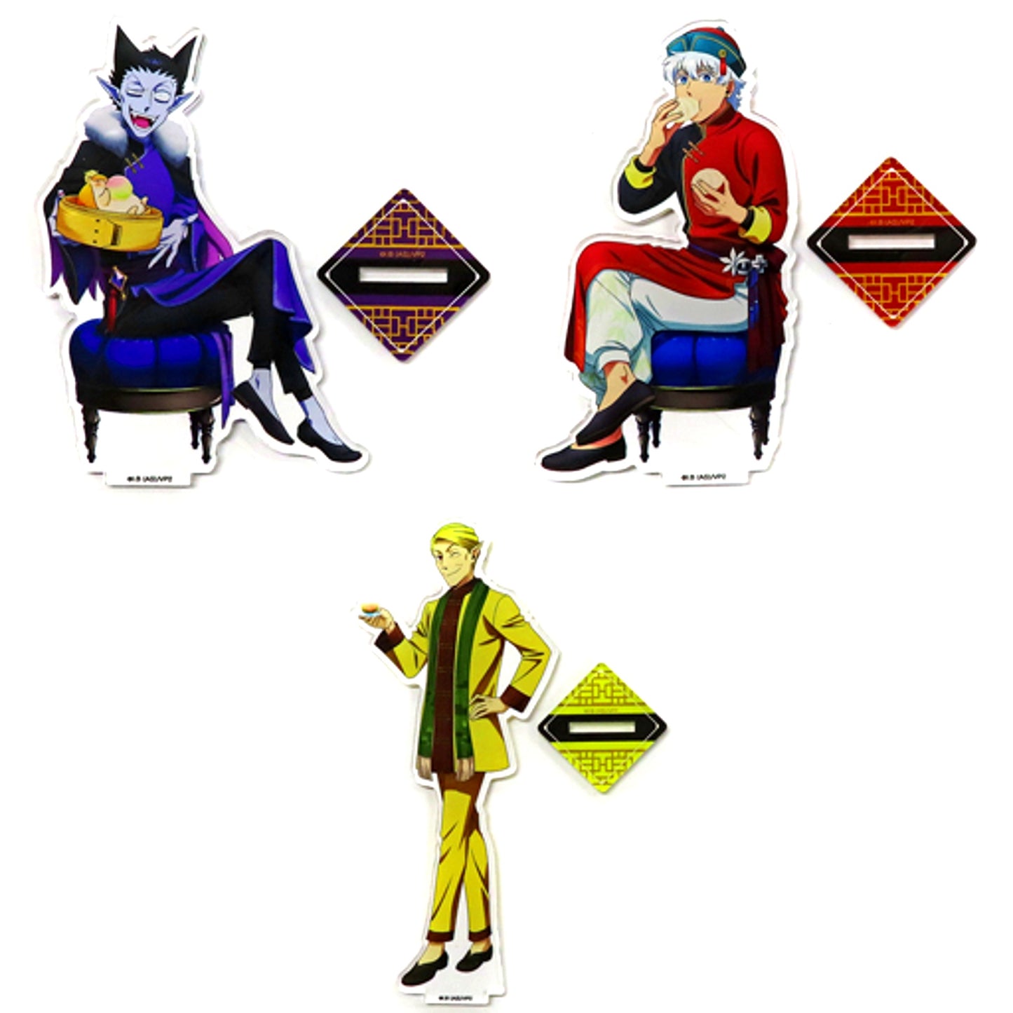 Set of 3 The Vampire Dies in No Time 2 Kujimate Vol.2 B Prize Acrylic Stand [USED]