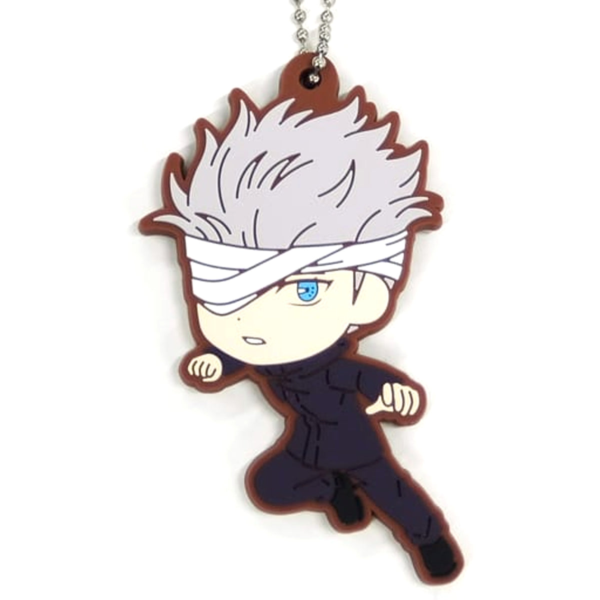 Jujutsu Kaisen 0 Satoru Gojo Ichiban Kuji Declaration of War Rubber Keychain Kyunchara Illustrations Prize K Keychains [USED]