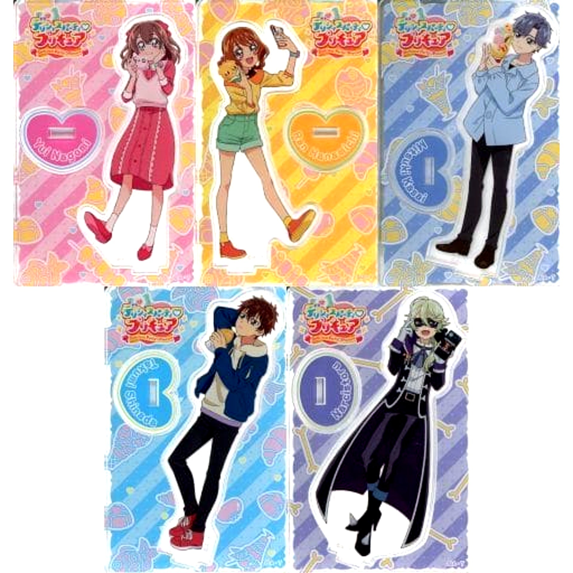 Delicious Party Pretty Cure Mini Acrylic Stand Vol.1 All 5 Types Set [USED]