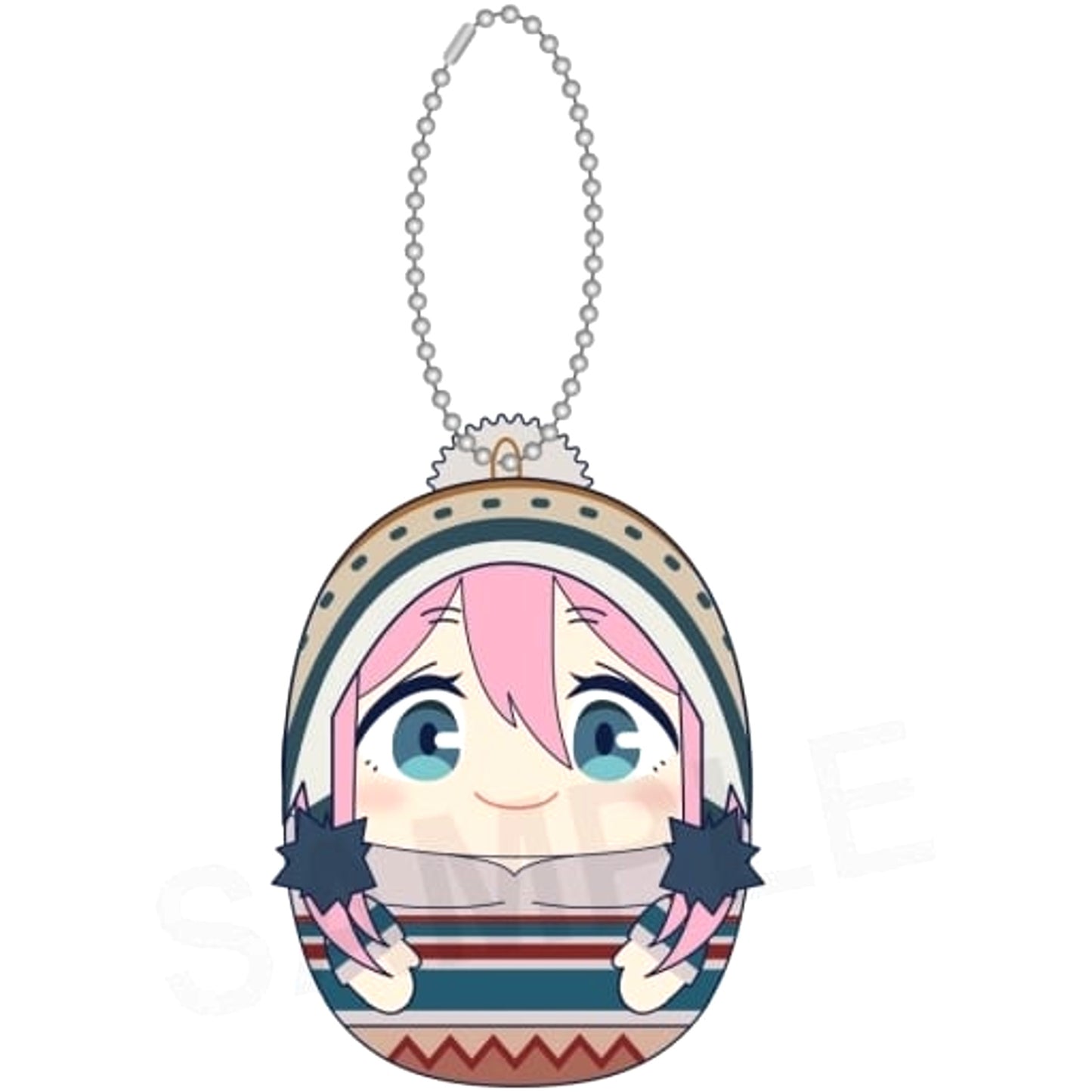 Laid-Back Camp Nadeshiko Kagamihara Puchimochi Mascot Keychains [USED]