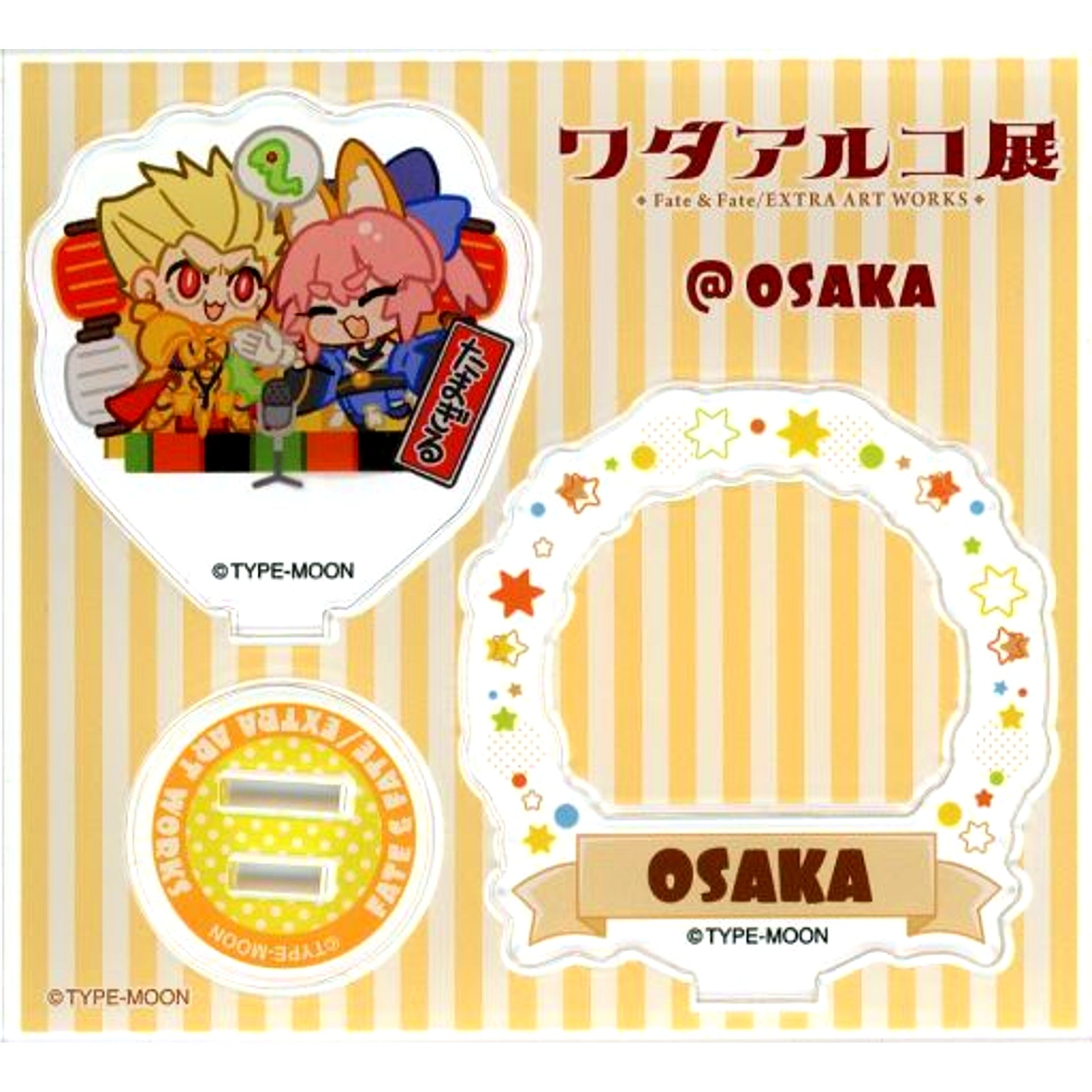Gilgamesh & Tamamo no Mae Local Acrylic Mascot Wada Arco Exhibition Fate & Fate/EXTRA ART WORKS Osaka Venue Limited [USED]