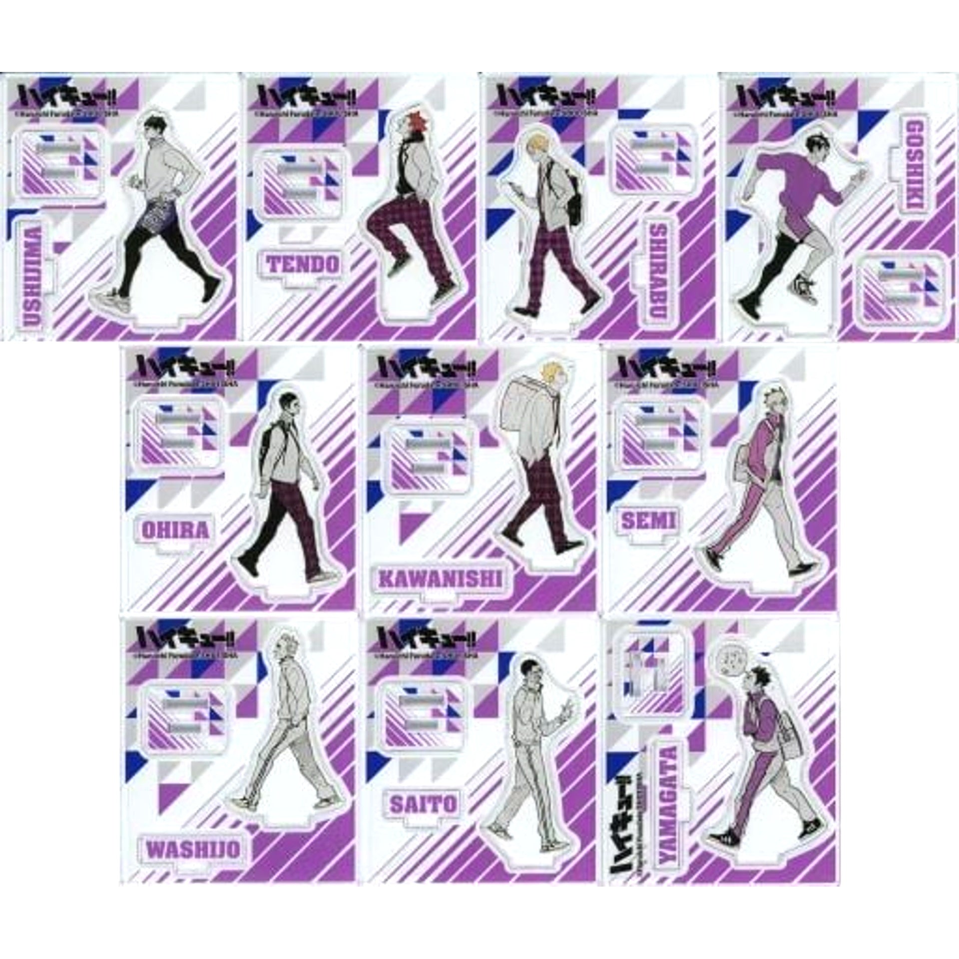 Set of 10 Haikyu!! Acrylic Figure Collection 6th [USED]