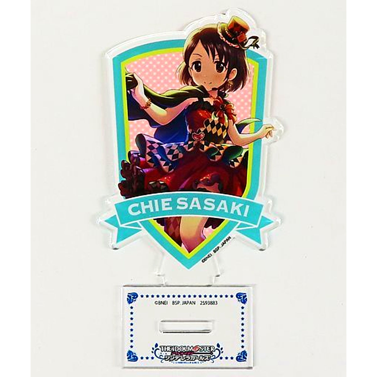 Chie Sasaki Amusement Ichiban Cafe Idolmaster Cinderella Girls 10th Anniversary Part 1 Acrylic Plate with Stand [USED]
