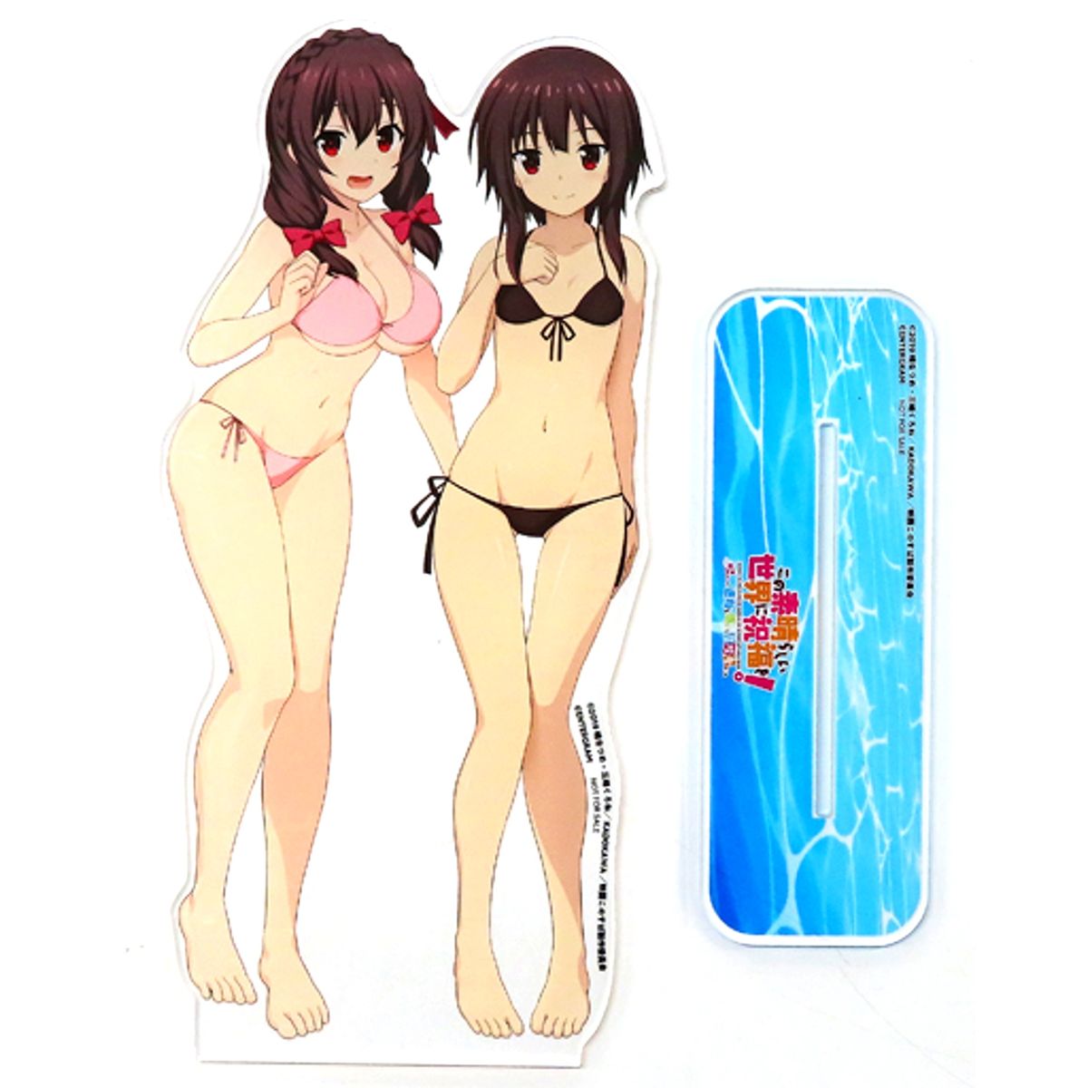 Megumin, Yunyun Close Friends Swimsuit Acrylic Figure Bonus for PS4 Switch Software KonoSuba: God's Blessing on This Wonderful World! Cursed Relics and Perplexed Adventurers Limited Edition [USED]