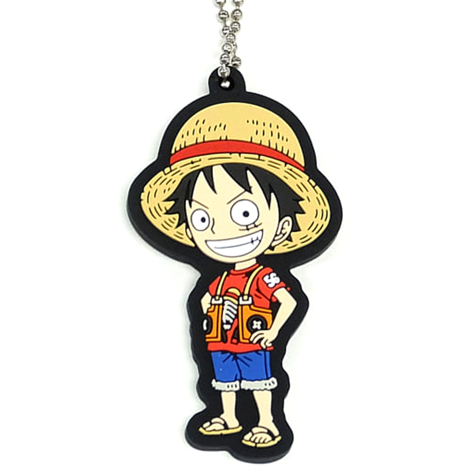One Piece Film Red Monkey D. Luffy Ichiban Kuji More Beat Rubber Mascot Prize I Keychains [USED]