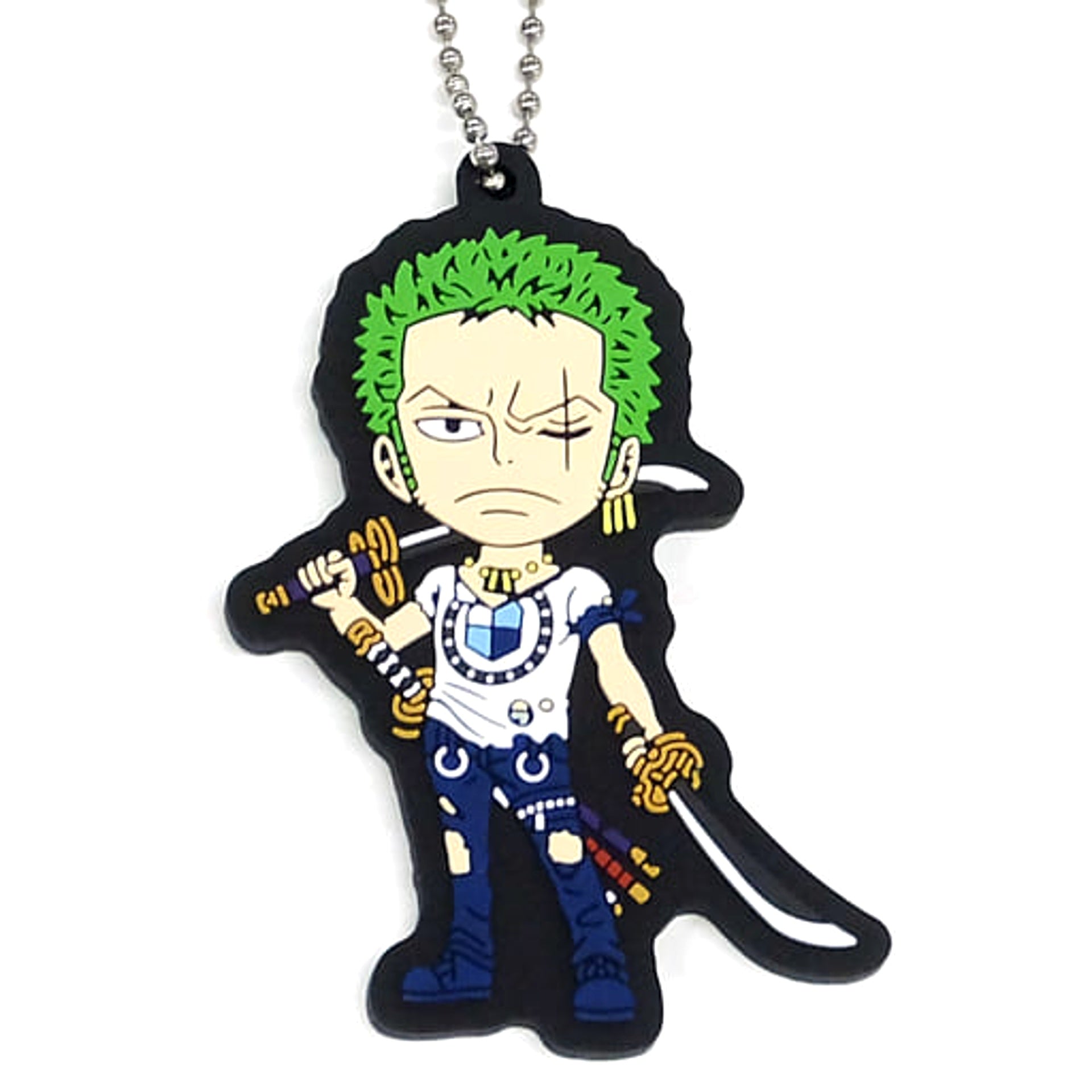One Piece Film Red Roronoa Zoro Ichiban Kuji More Beat Rubber Mascot Prize I Keychains [USED]