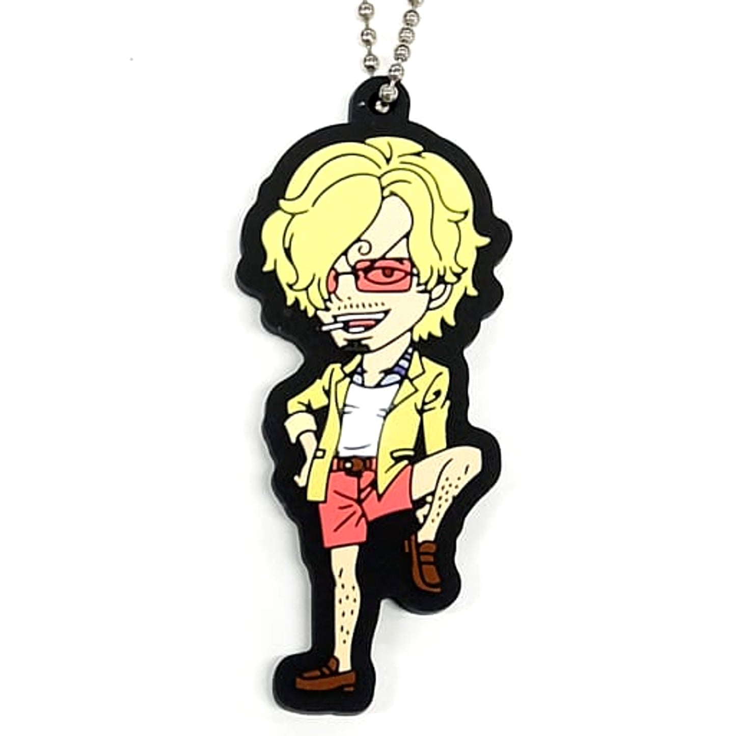 One Piece Film Red Sanji Ichiban Kuji More Beat Rubber Mascot Prize I Keychains [USED]