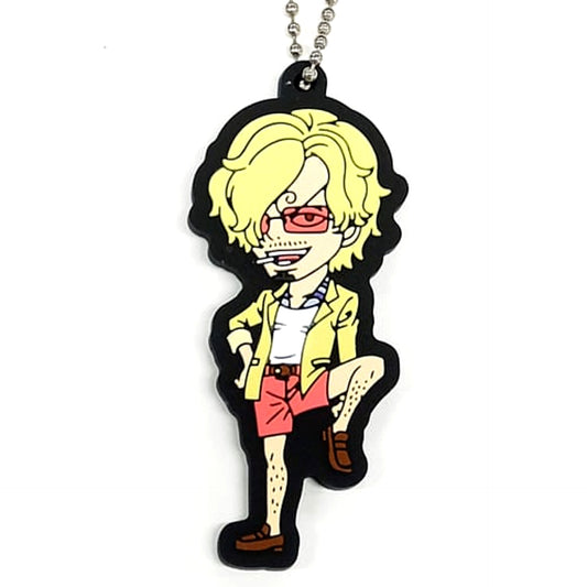 One Piece Film Red Sanji Ichiban Kuji More Beat Rubber Mascot Prize I Keychains [USED]