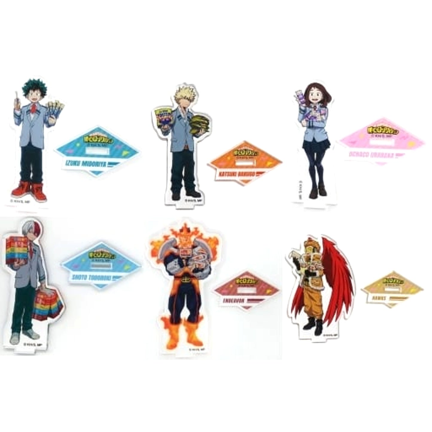 My Hero Academia Izuku Midoriya & Others Acrylic Stand Matsumoto Kiyoshi and Cocokara Fine Exclusive All 6 Types Set Acrylic Stands [USED]