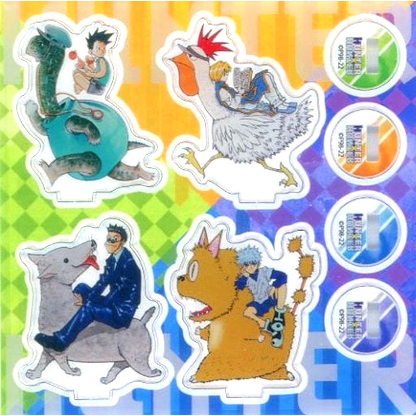 Set of 4 Hunter x Hunter Yoshihiro Togashi Exhibition PUZZLE Acrylic Mini Figure [USED]