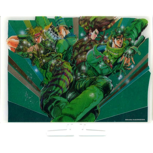 JoJo's Bizarre Adventure Part 2 Battle Tendency Foil Acrylic Art Hirohiko Araki Exhibition JOJO Ripples of Adventure Kanazawa [USED]