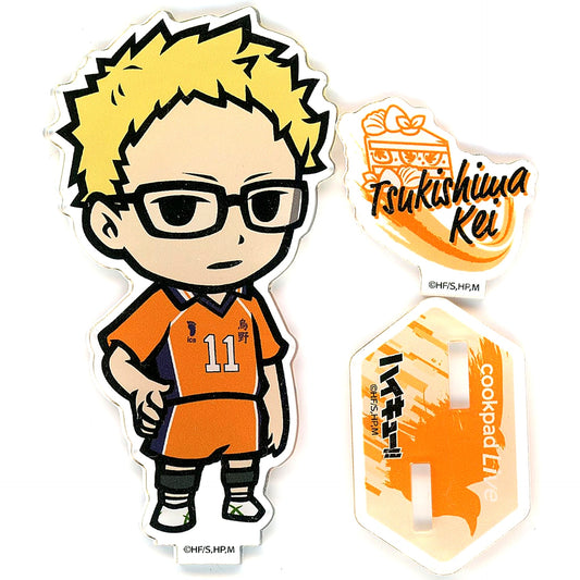 Kei Tsukishima Acrylic Stand Haikyu!! x cookpad Live Cafe Nekoma Fes [USED]