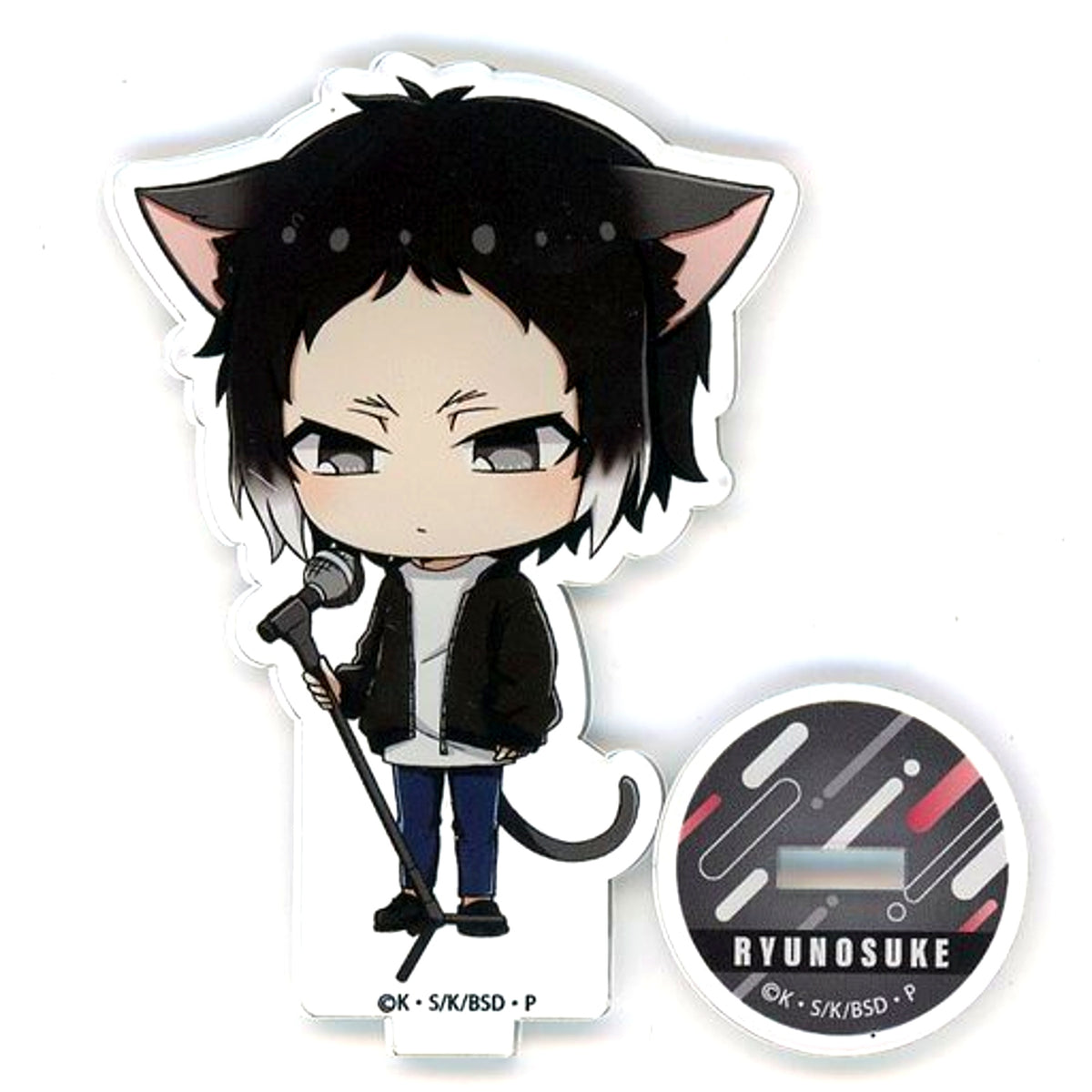 Ryunosuke Akutagawa Bungo Stray Dogs x Karaoke Manekineko Trading Mini Acrylic Stand [USED]