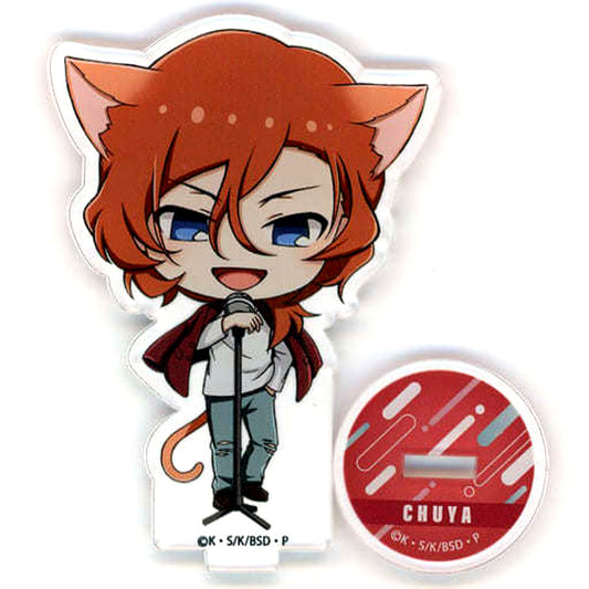 Chuya Nakahara Trading Mini Acrylic Stand Bungo Stray Dogs x Karaoke Manekineko [USED]
