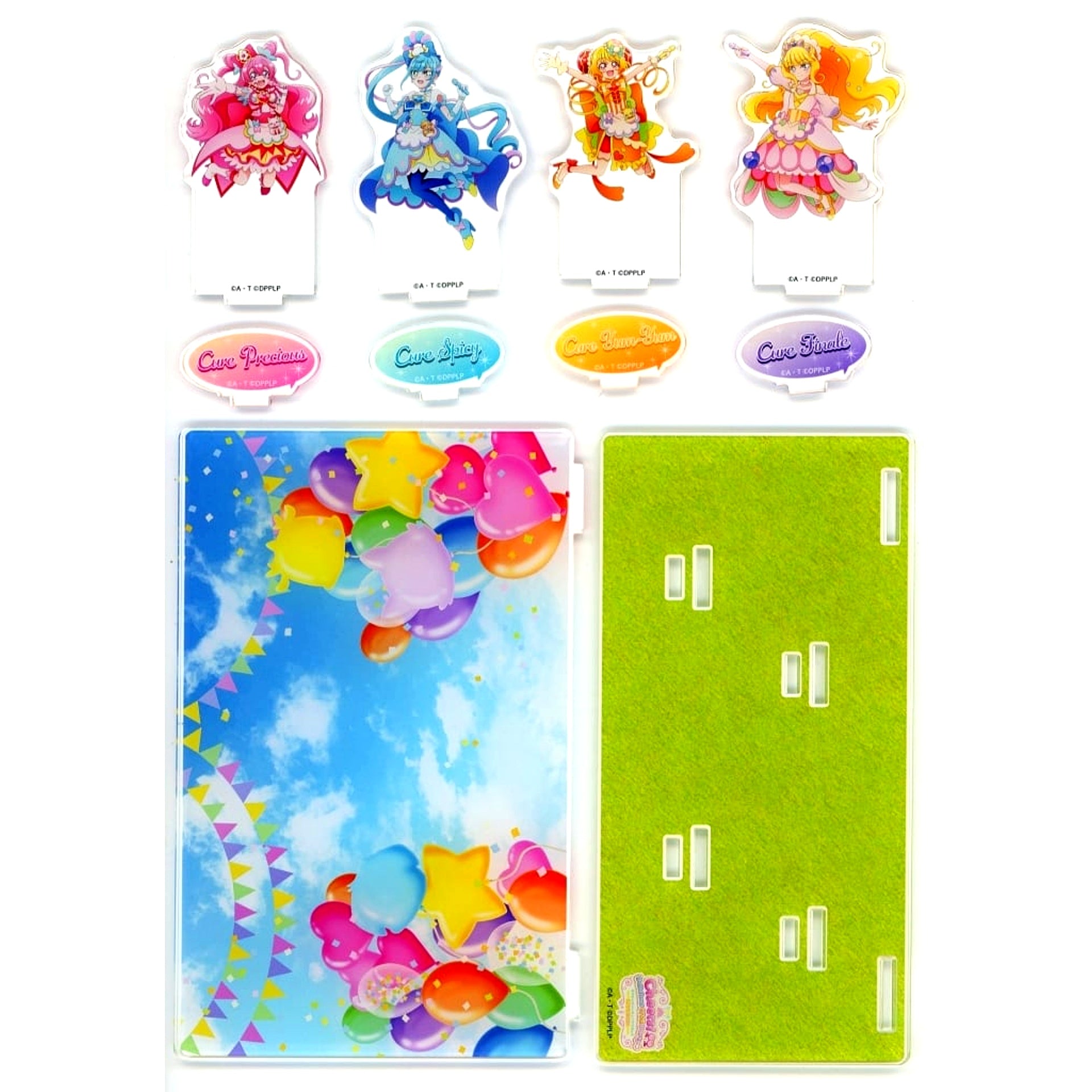 Delicious Party Pretty Cure Group Acrylic Stand with Background LIVE 2022 Cheers! Delicious LIVE Party [USED]