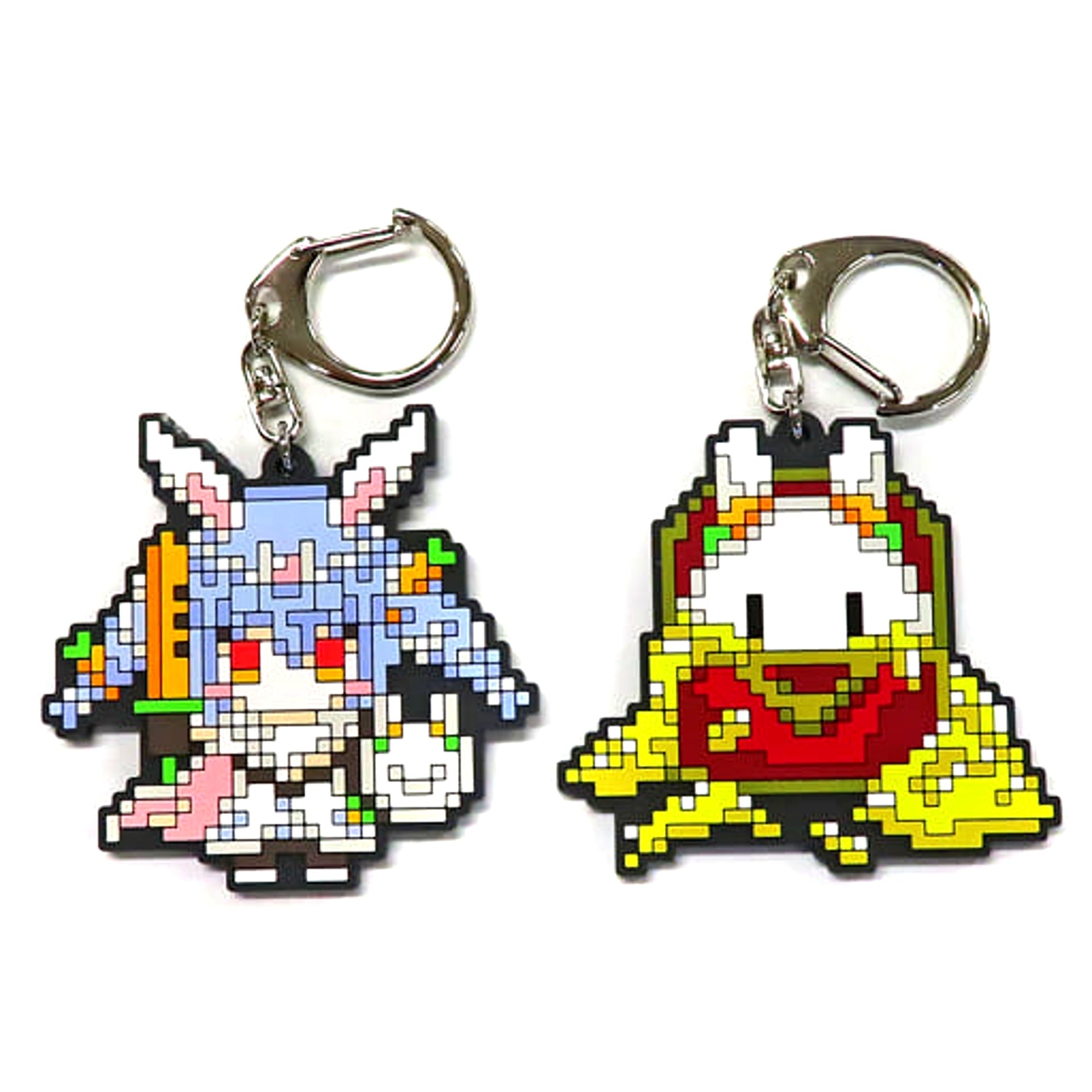 Virtual YouTuber hololive Usada Pekora and Nousagi Dot Rubber Keyholder 3rd Anniversary Commemoration [USED]