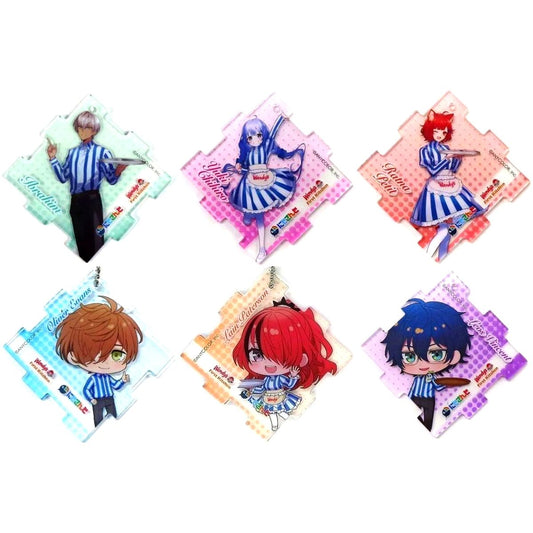 Set of 6 Acrylic Item Vol.2 Virtual YouTuber Nijisanji x Wendy's First Kitchen 2022 Vol.2 NIJISANJI Fries Order Bonus [USED]