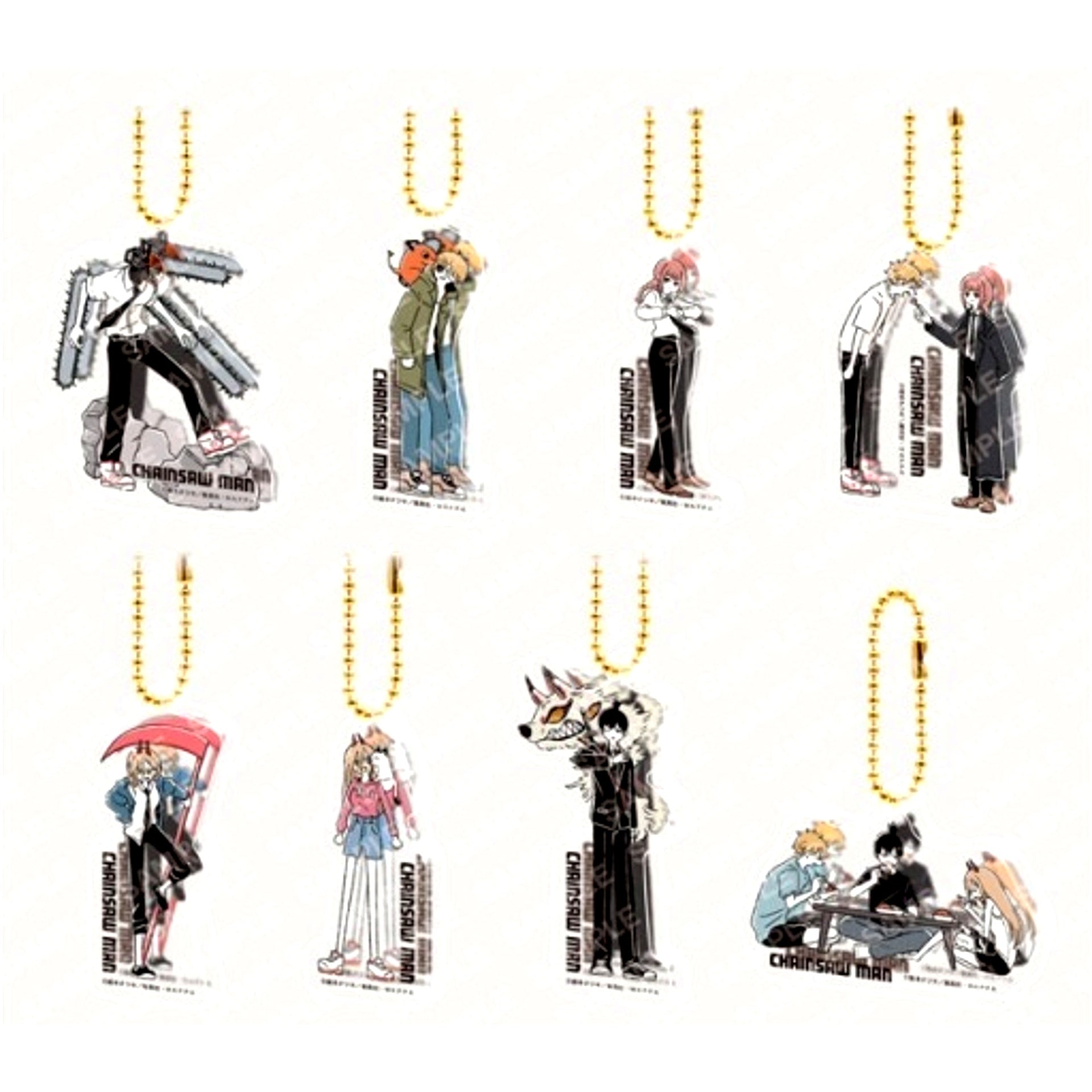 Chainsaw Man Yurusta Acrylic Keychain Collection Set of 8 [USED]