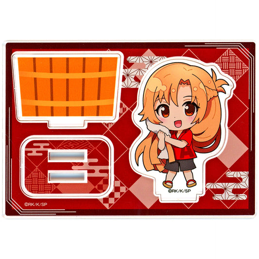 Asuna Gokuraku Style Mini Character Tub Acrylic Stand Sword Art Online x Gokurakuyu Raku Spa Link Start to Gokurakuyu! [USED]