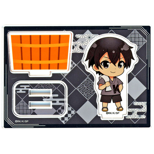 Kirito Sword Art Online x Gokurakuyu RAKU SPA Link Start to Gokurakuyu! Gokuraku Style Mini Character Bucket Acrylic Stand [USED]