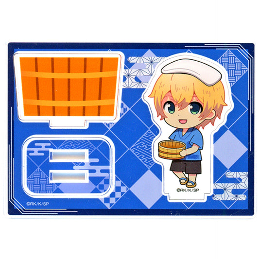 Eugeo Gokuraku Style Mini Character Tub Acrylic Stand Sword Art Online x Gokurakuyu Raku Spa Link Start to Gokurakuyu! [USED]