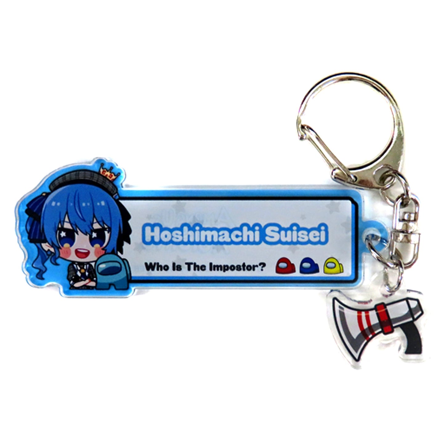 Hoshimachi Suisei Among Us x hololive Emergency Meeting Keychain [USED]