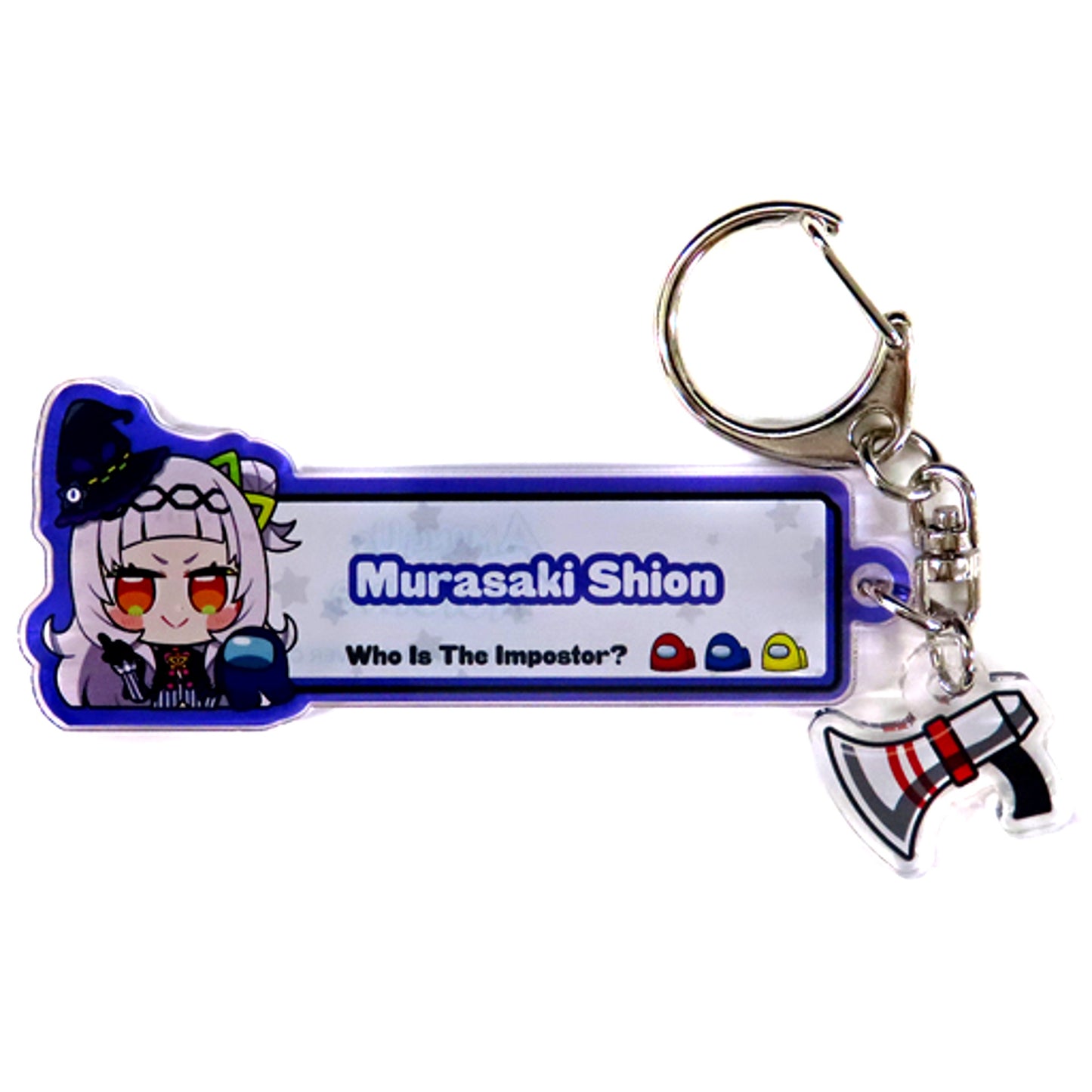 Murasaki Shion Among Us x hololive Emergency Meeting Keychain [USED]