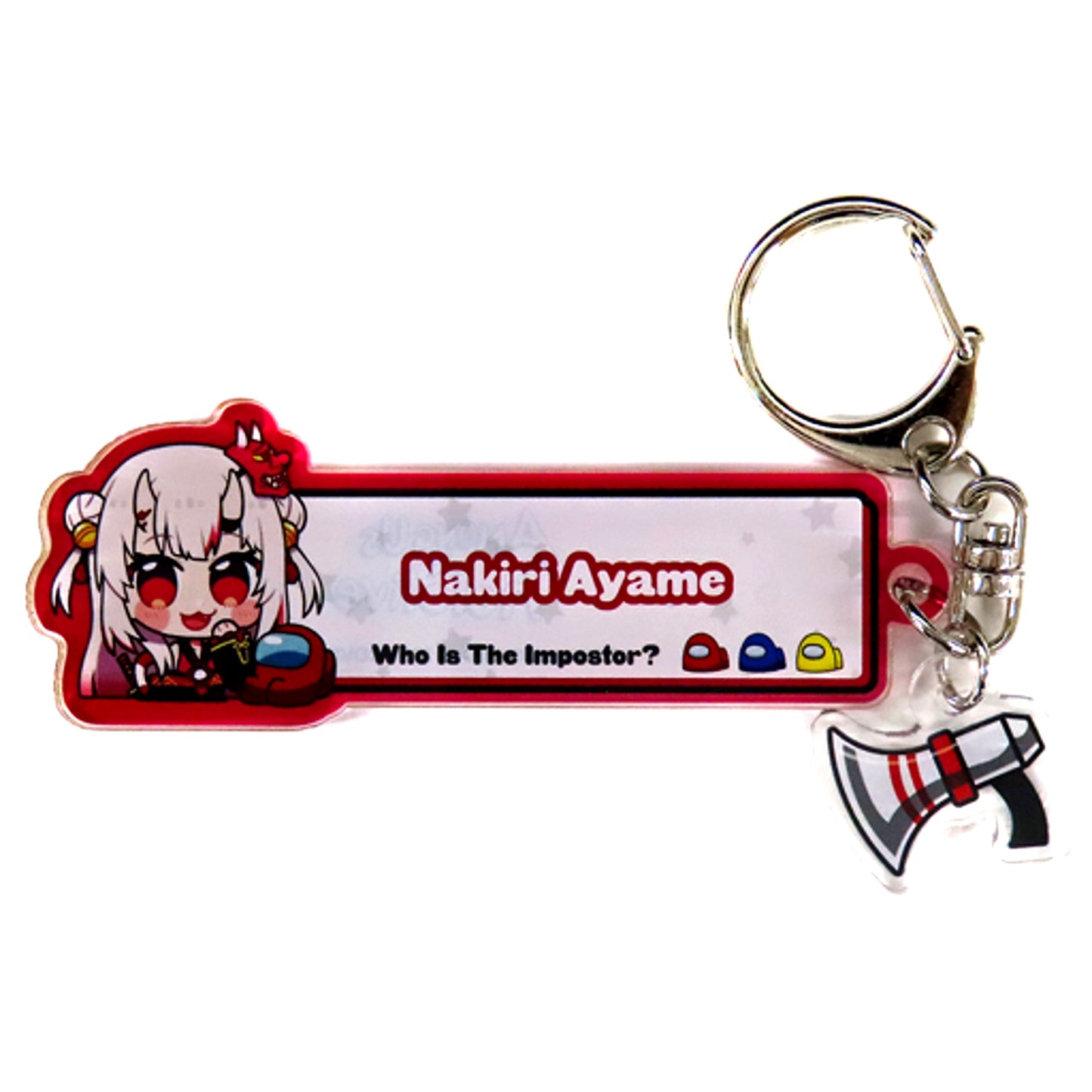 Nakiri Ayame Among Us x hololive Emergency Meeting Keychain [USED]