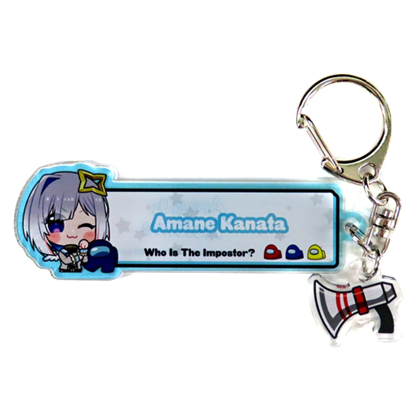Amane Kanata Among Us x hololive Emergency Meeting Keychain [USED]