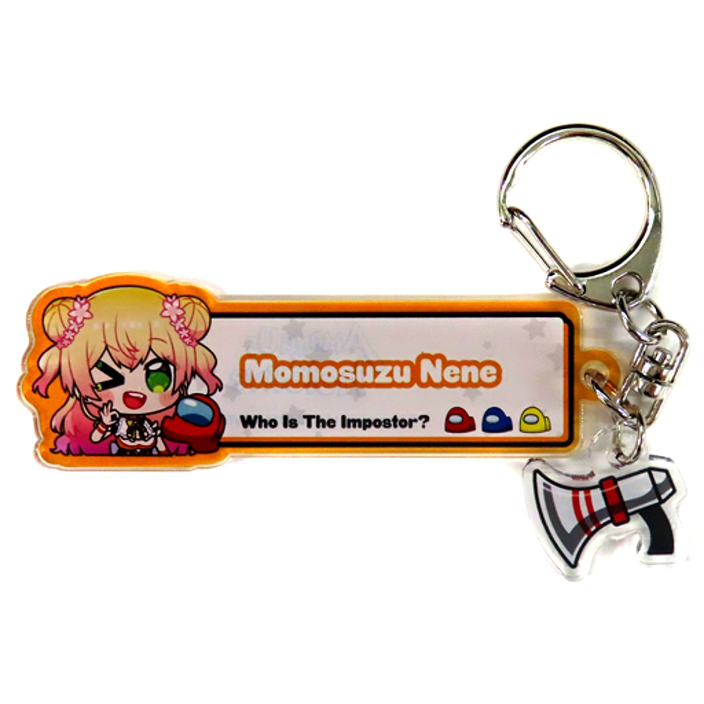 Momosuzu Nene Among Us x hololive Emergency Meeting Keychain [USED]