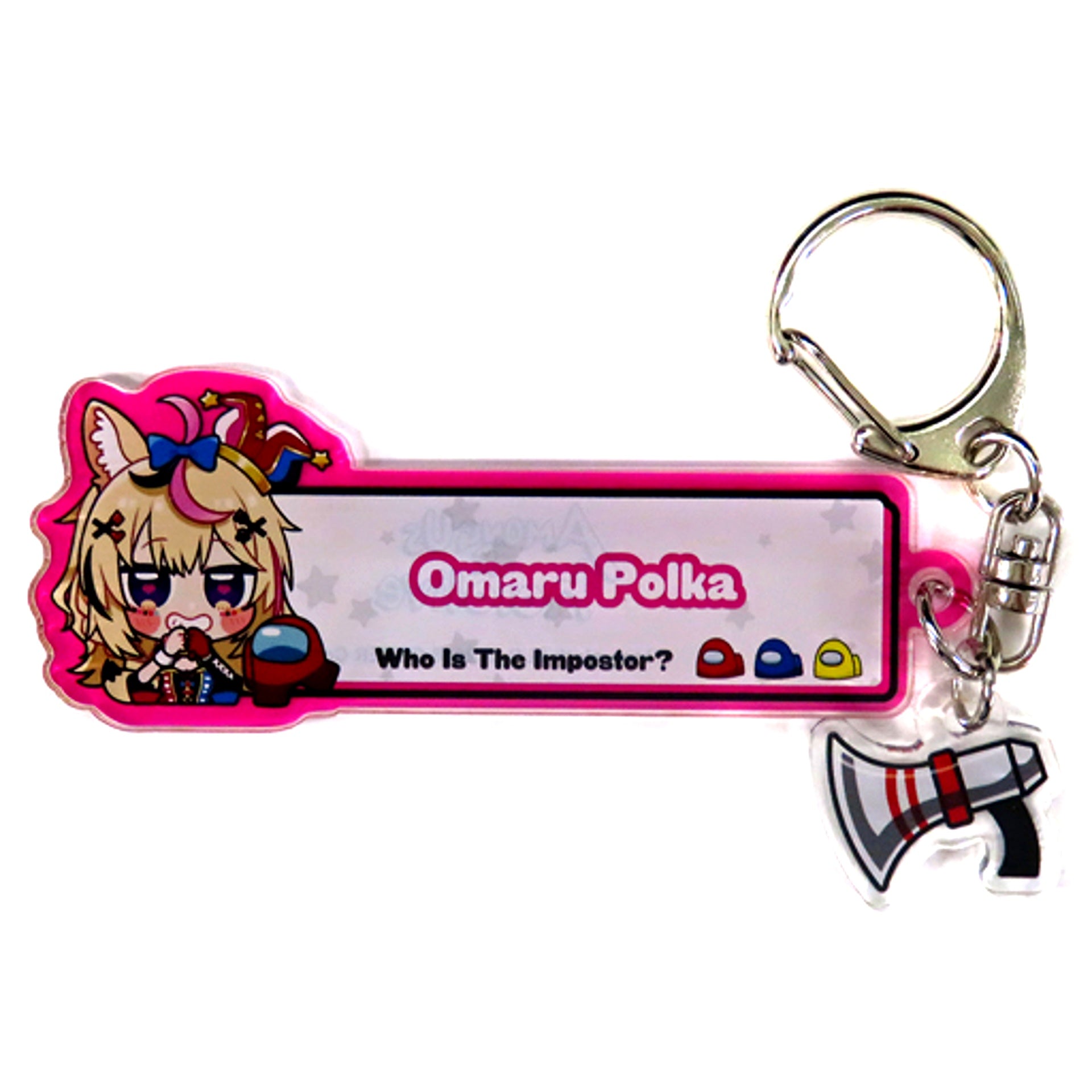 Omaru Polka Among Us x hololive Emergency Meeting Keychain [USED]