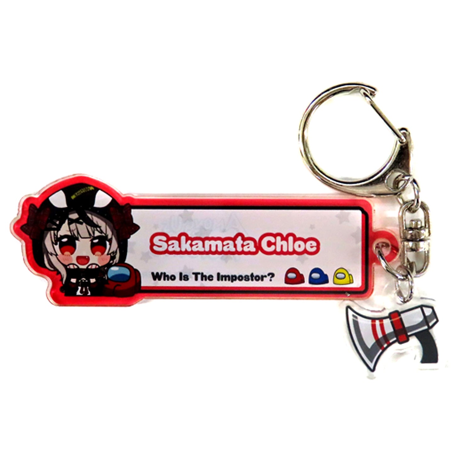 Sakamata Chloe Among Us x hololive Emergency Meeting Keychain [USED]