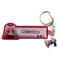 Among Us x hololive Mori Calliope Emergency Meeting Keychain [USED]