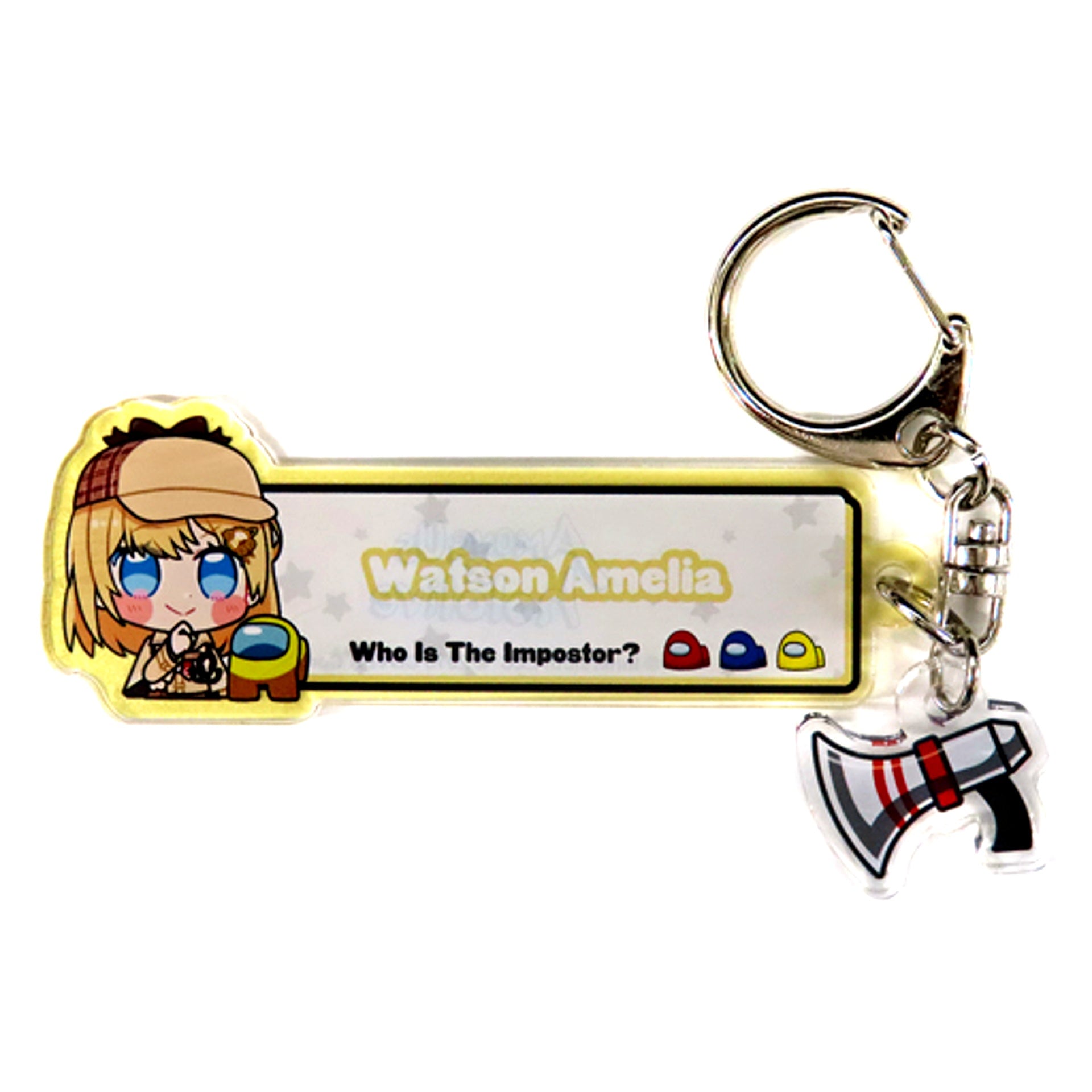 Watson Amelia Among Us x hololive Emergency Meeting Keychain [USED]
